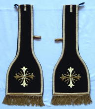 Pair Antique French Black Dalmatics 6997